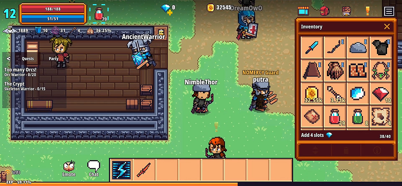 Pixel Knights Online gameplay screenshot 2