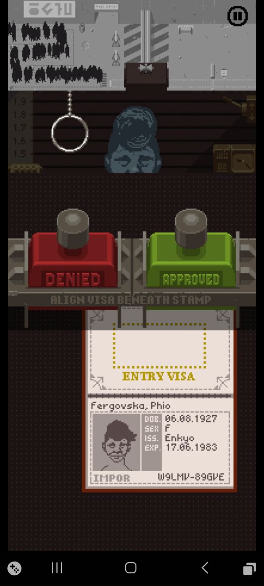 Papers, Please. | Admission Stamps